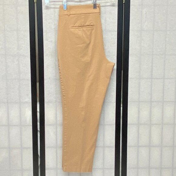 Time and Tru High Rise Stretch Straight Leg Ankle Dress Pants Slacks 12 Tan - Picture 6 of 13